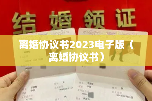 离婚协议书2023电子版（离婚协议书）