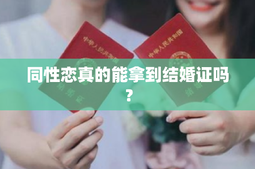 同性恋真的能拿到结婚证吗？