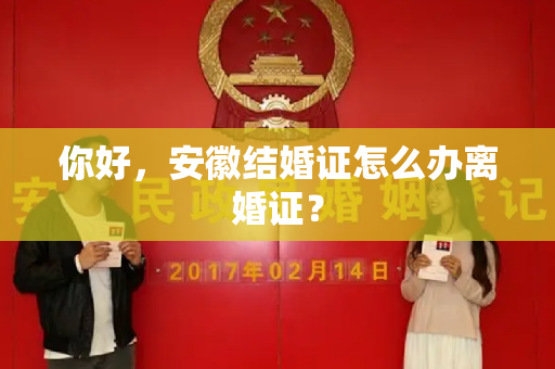 你好，安徽结婚证怎么办离婚证？