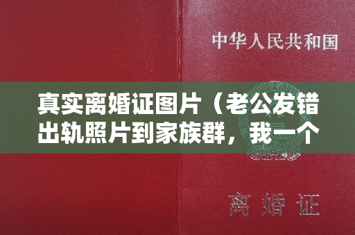 真实离婚证图片（老公发错出轨照片到家族群，我一个操作，让剧情反转）