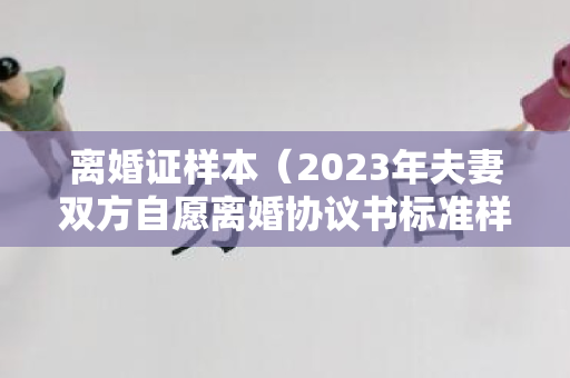 离婚证样本（2023年夫妻双方自愿离婚协议书标准样本（八篇）