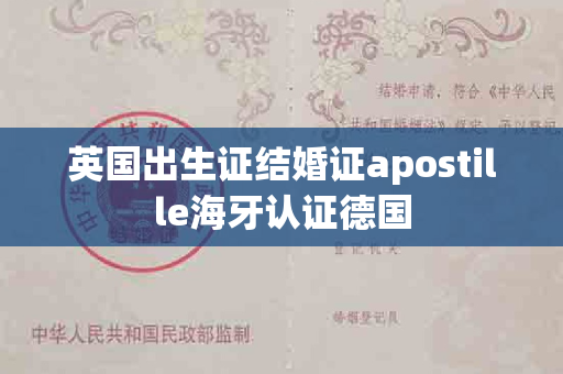 英国出生证结婚证apostille海牙认证德国