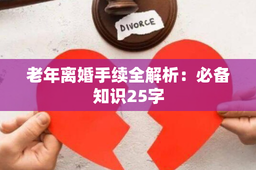 老年离婚手续全解析：必备知识25字