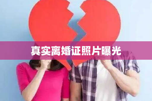 真实离婚证照片曝光