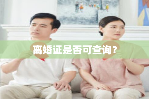 离婚证是否可查询？