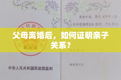 父母离婚后，如何证明亲子关系？