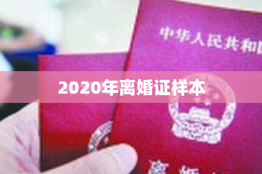 2020年离婚证样本